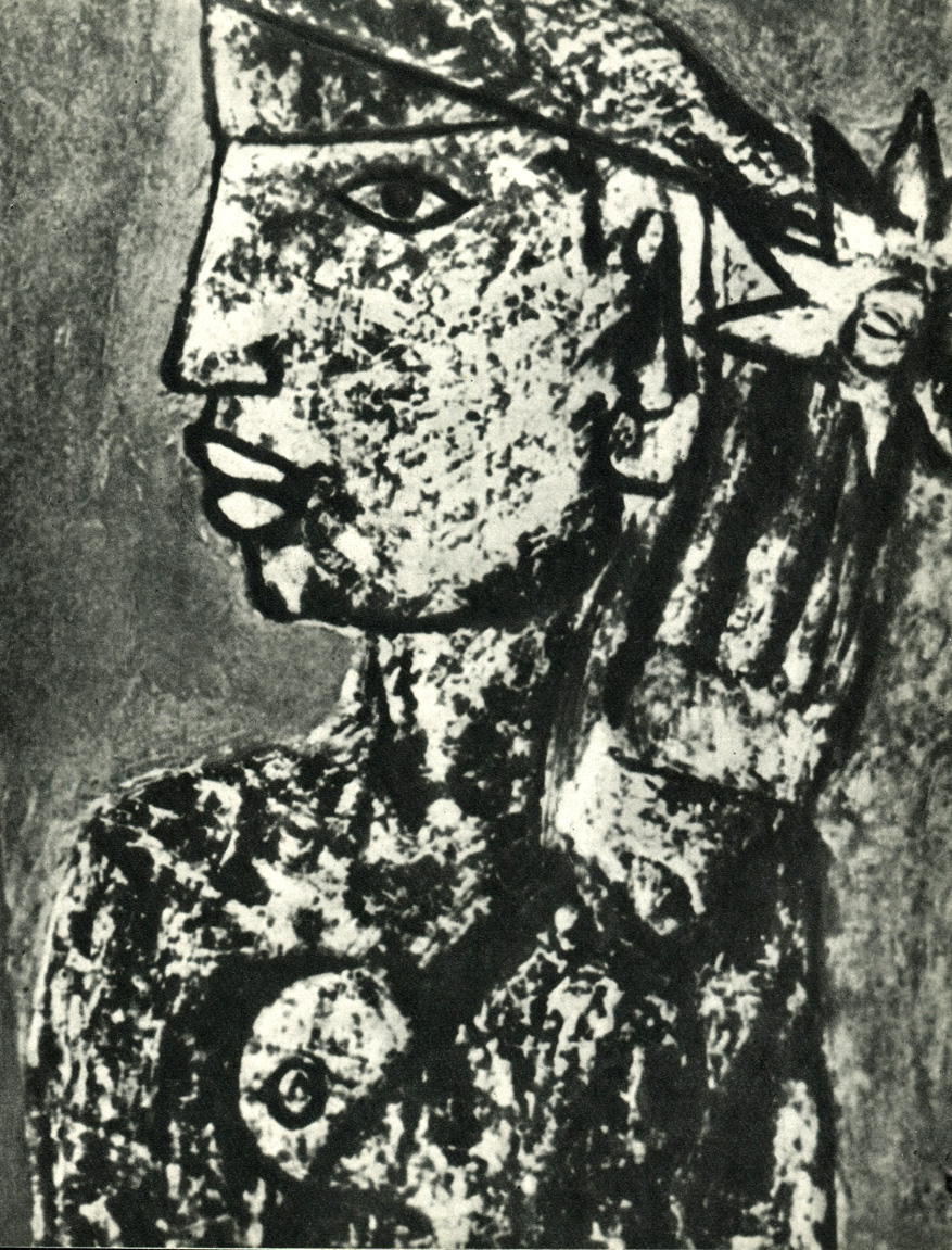 42.	Акбар Падамси. Голова. Современная живопись
