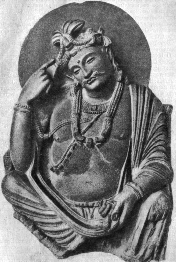 Авалокитешвара. Каменная статуя из Гандхары (I-III вв. н. э.)