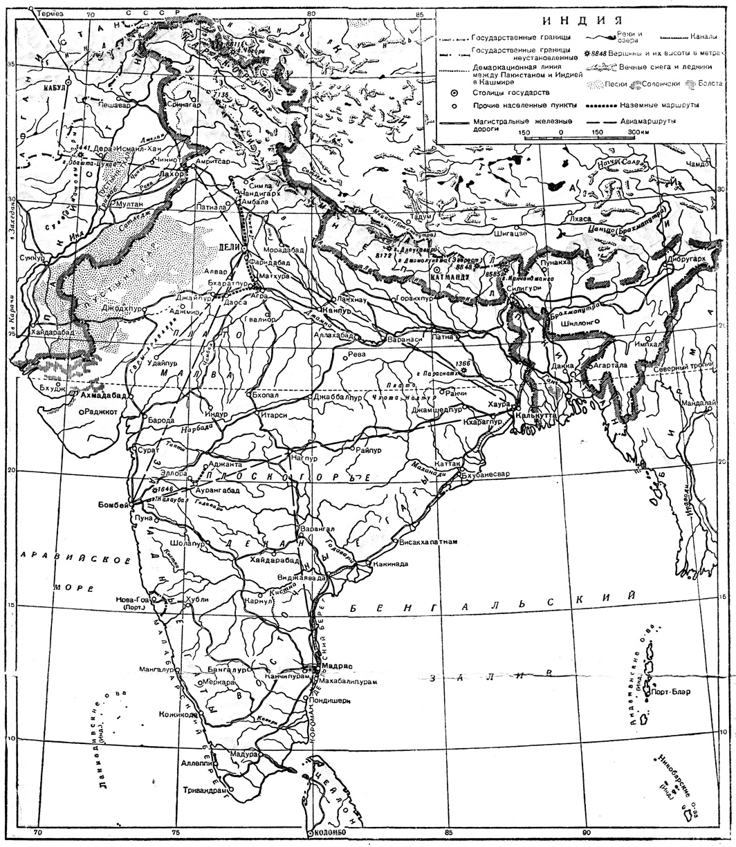 Карта Индия